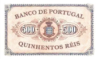 Portugal 500 Réis, 1891 reverse