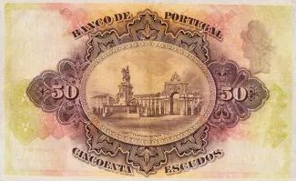 Portugal 50 Escudos 1st., 1920-1927 reverse
