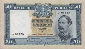 Portugal 50 Escudos 7th., 1955 image