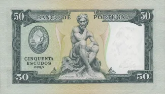 Portugal 50 Escudos 7th., 1953-1955 reverse
