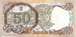 Portugal 50 Escudos 8th., 1964 reverse