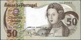 Portugal 50 Escudos 9th., 1980 image