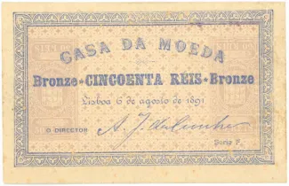 Portugal 50 Réis, 1891 image
