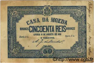 Portugal 50 Réis, 1891 image