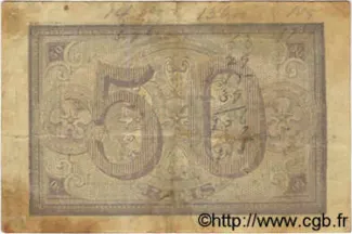 Portugal 50 Réis, 1891 reverse