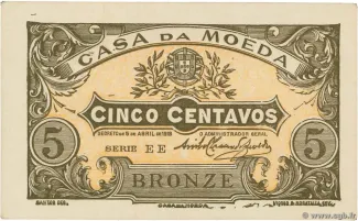 Portugal 5 Centavos, 1918 image