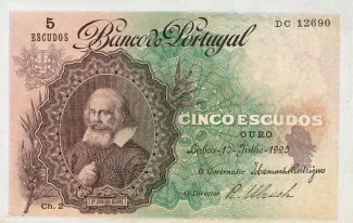 Portugal 5 Escudos 2nd., 1925 image