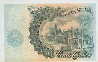Portugal 5 Escudos 2nd., 1920-1925 reverse
