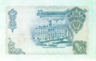 Portugal 5 Escudos 3rd., 1924 reverse