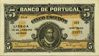Portugal 5 Escudos 4th., 1925 image