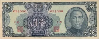 Republic of China 1 Yuan / Dollar, 38 obverse