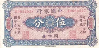 Republic of China 5 Fen, 1918 obverse
