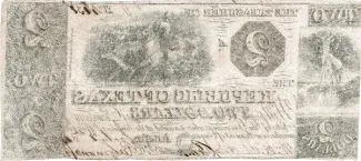 Republic of Texas 2 Dollars, 1839-1841 reverse