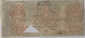 Republic of Texas 50 Dollars, 1839-1841 reverse