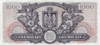 Romania 1.000 Lei, 1947 reverse