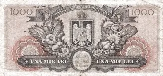 Romania 1.000 Lei, 1947 reverse