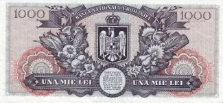 Romania 1.000 Lei, 1947 reverse