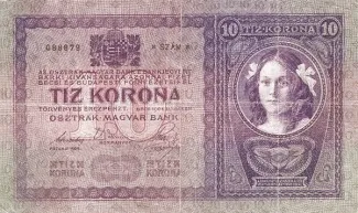 Romania 10 Coroane, 1919 reverse
