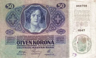 Romania 50 Coroane, 1919 reverse