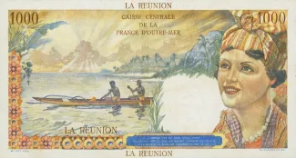 Runion 1.000 Francs, 1947 reverse