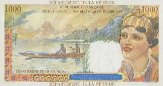 Runion 1.000 Francs, 1964 reverse