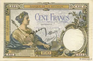 Runion 100 Francs, 1944 image