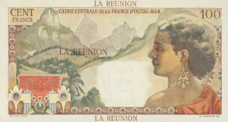 Runion 100 Francs, 1947 reverse