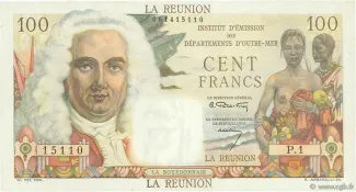 Runion 100 Francs, 1960 image