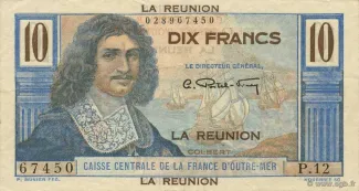 Runion 10 Francs, 1947 image