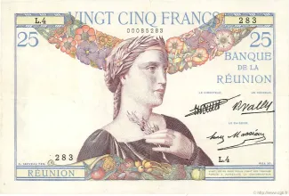 Runion 25 Francs, 1944 image