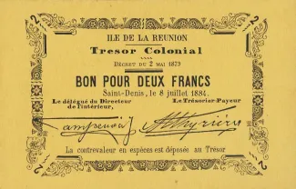 Runion 2 Francs, 1884 image
