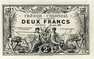 Runion 2 Francs, 1886 image