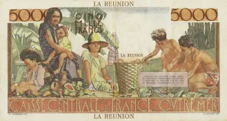 Runion 5.000 Francs, 1947 reverse
