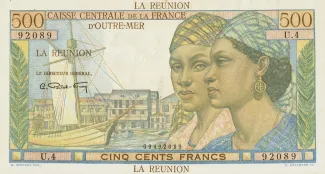 Runion 500 Francs, 1947 image