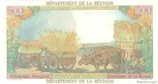 Runion 500 Francs, 1964 reverse
