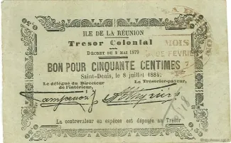 Runion 50 Centimes, 1884 image