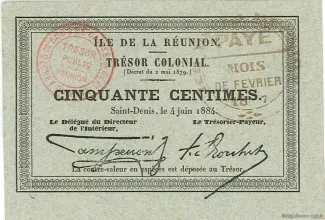 Runion 50 Centimes, 1884 image