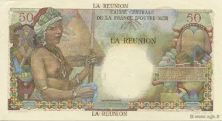 Runion 50 Francs, 1947 reverse
