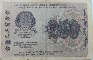 Russian Socialist Federative Soviet Republic (RSFSR) 250 Roubles, 1919 reverse