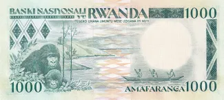 Rwanda 1.000 Francs, 1988 reverse