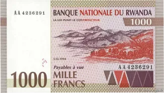 Rwanda 1.000 Francs, 1994 image