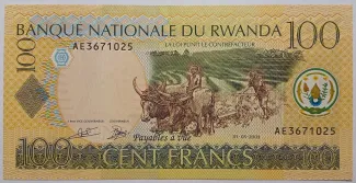 Rwanda 100 Francs, 2003 image