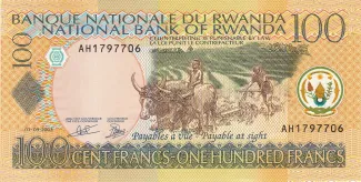 Rwanda 100 Francs, 2003 image