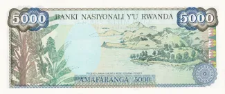 Rwanda 5.000 Francs, 1988 reverse