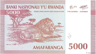 Rwanda 5.000 Francs, 1994 reverse
