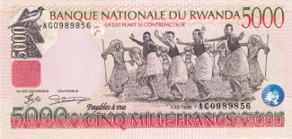 Rwanda 5.000 Francs, 1998 image