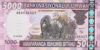 Rwanda 5.000 Francs, 2004 image
