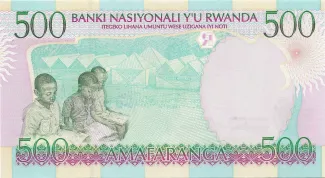 Rwanda 500 Francs, 1998 reverse