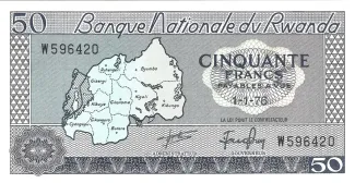 Rwanda 50 Francs, 1976 image