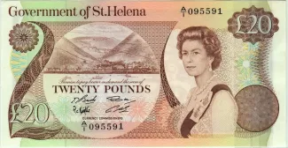 Saint Helena 20 Pounds - Elizabeth II, 1986 obverse